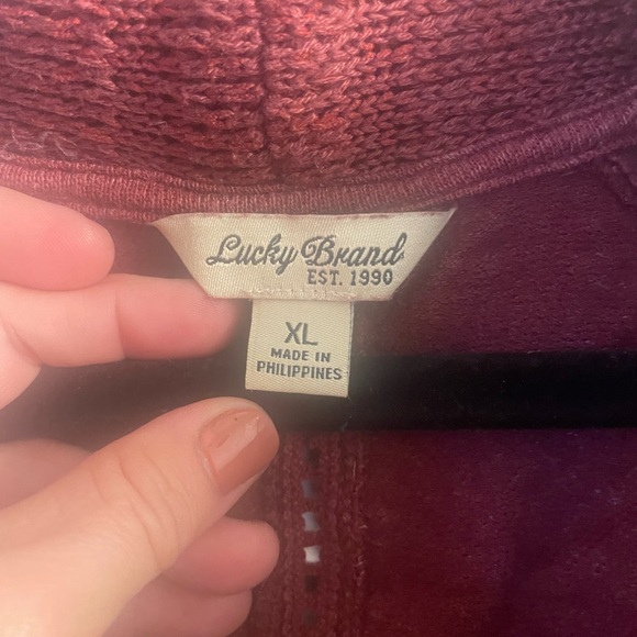 Lucky Brand XL Cowl Neck Sweater. Includes 1 front pockets for both hands - Picture 7 of 10